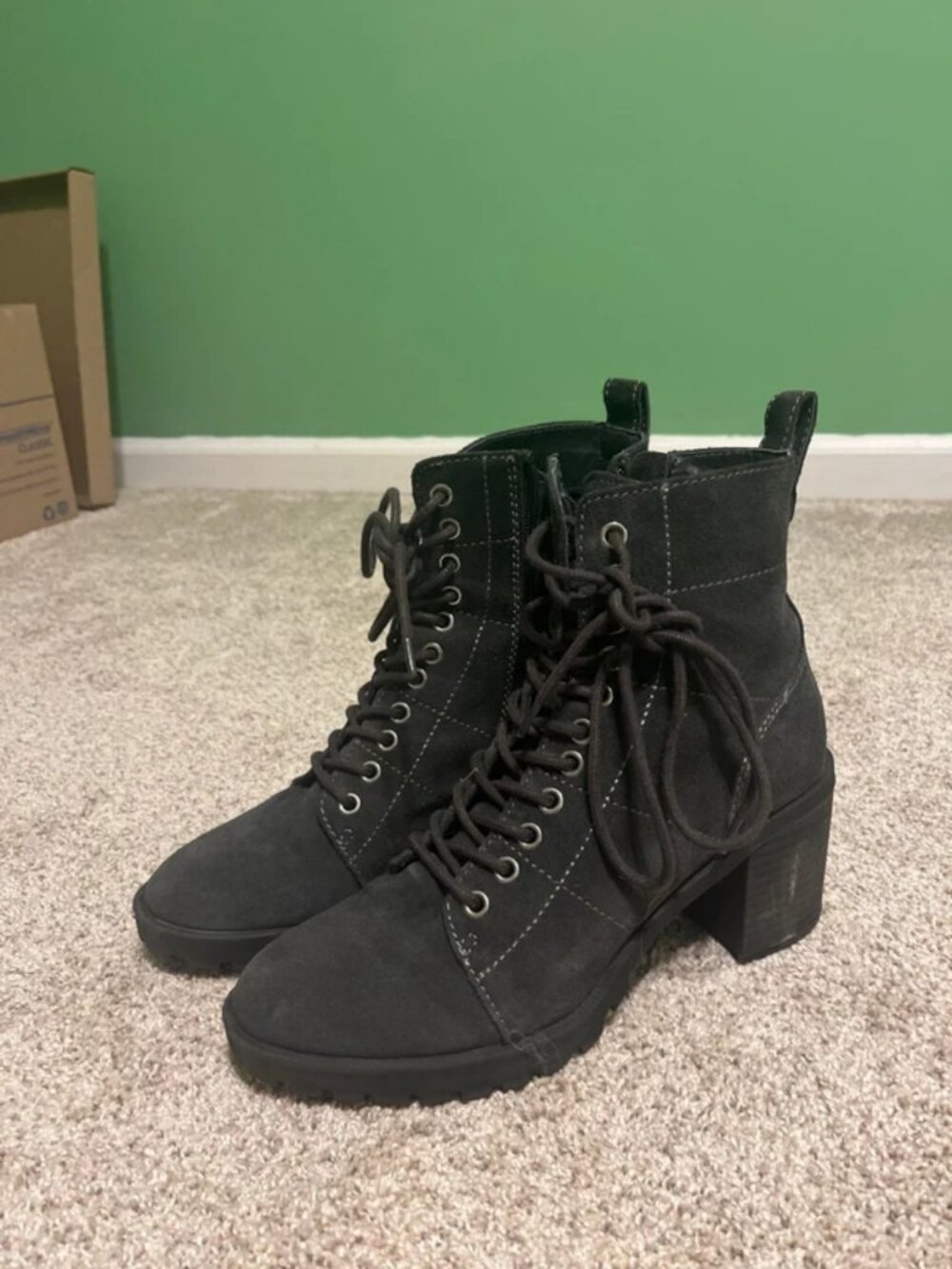 Dolce vita gray heeled boots women’s 8